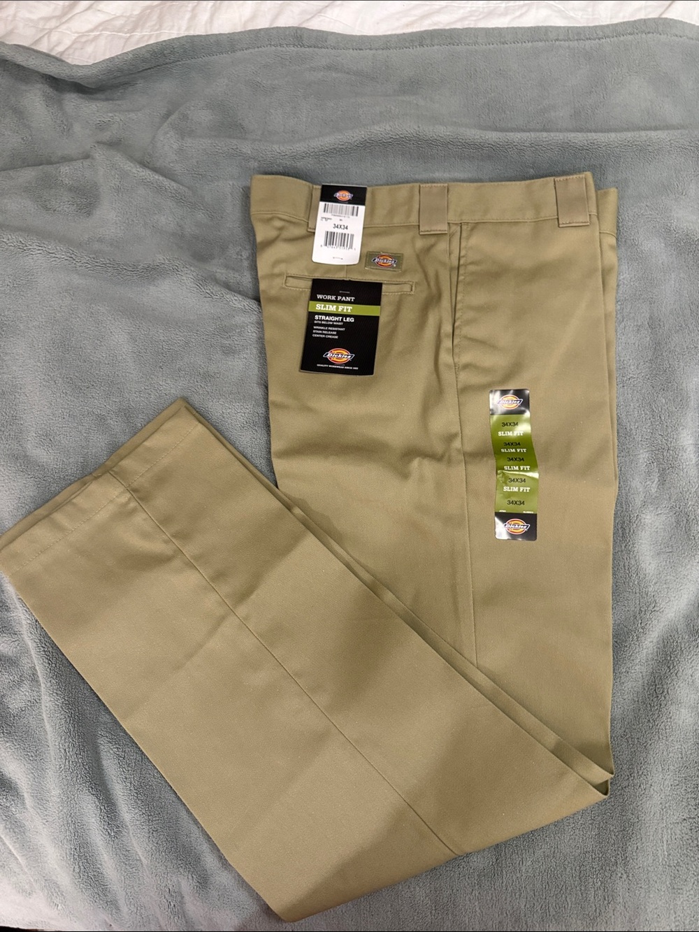 Dickies Men’s Slim Fit Work Pants - Olive Khaki
